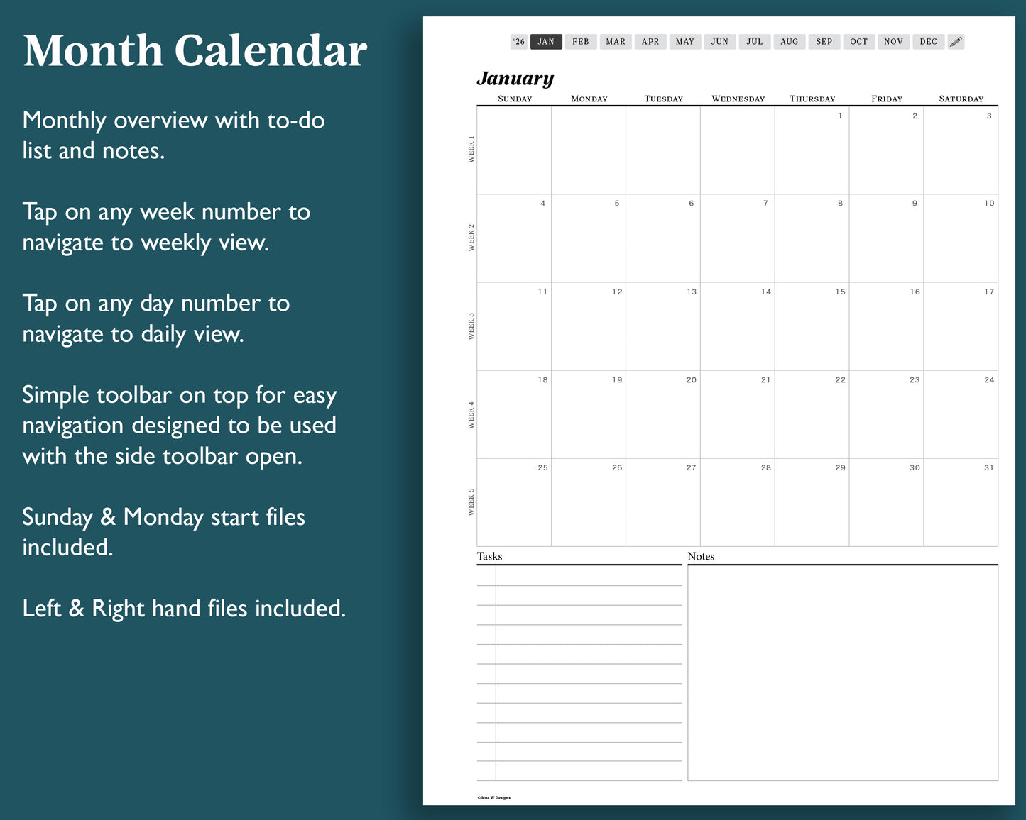 2026 Daily Planner | for reMarkable