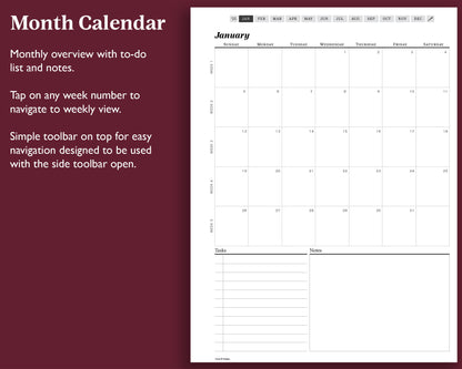 2025 Weekly Planner | for Supernote