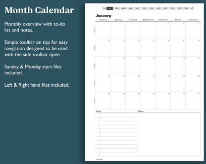 2026 Monthly Planner | for reMarkable