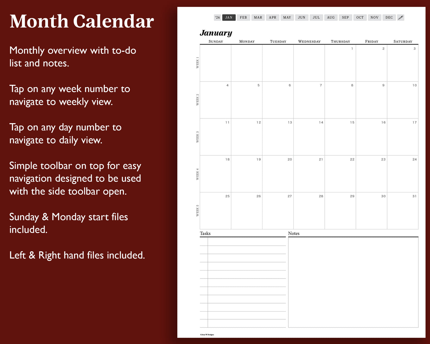 2026 Daily Digital Planner | for Kindle Scribe