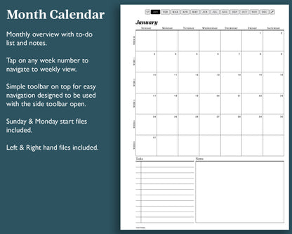 2027 Weekly Planner | for reMarkable, Paper Pure, Paper Pro