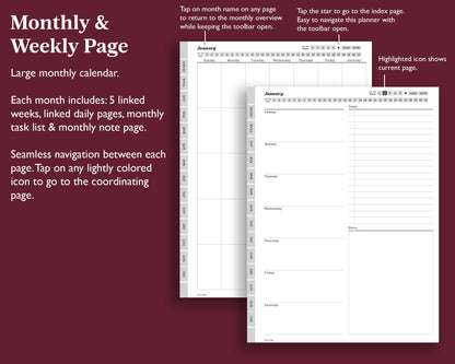 Undated Daily Agenda | for Supernote