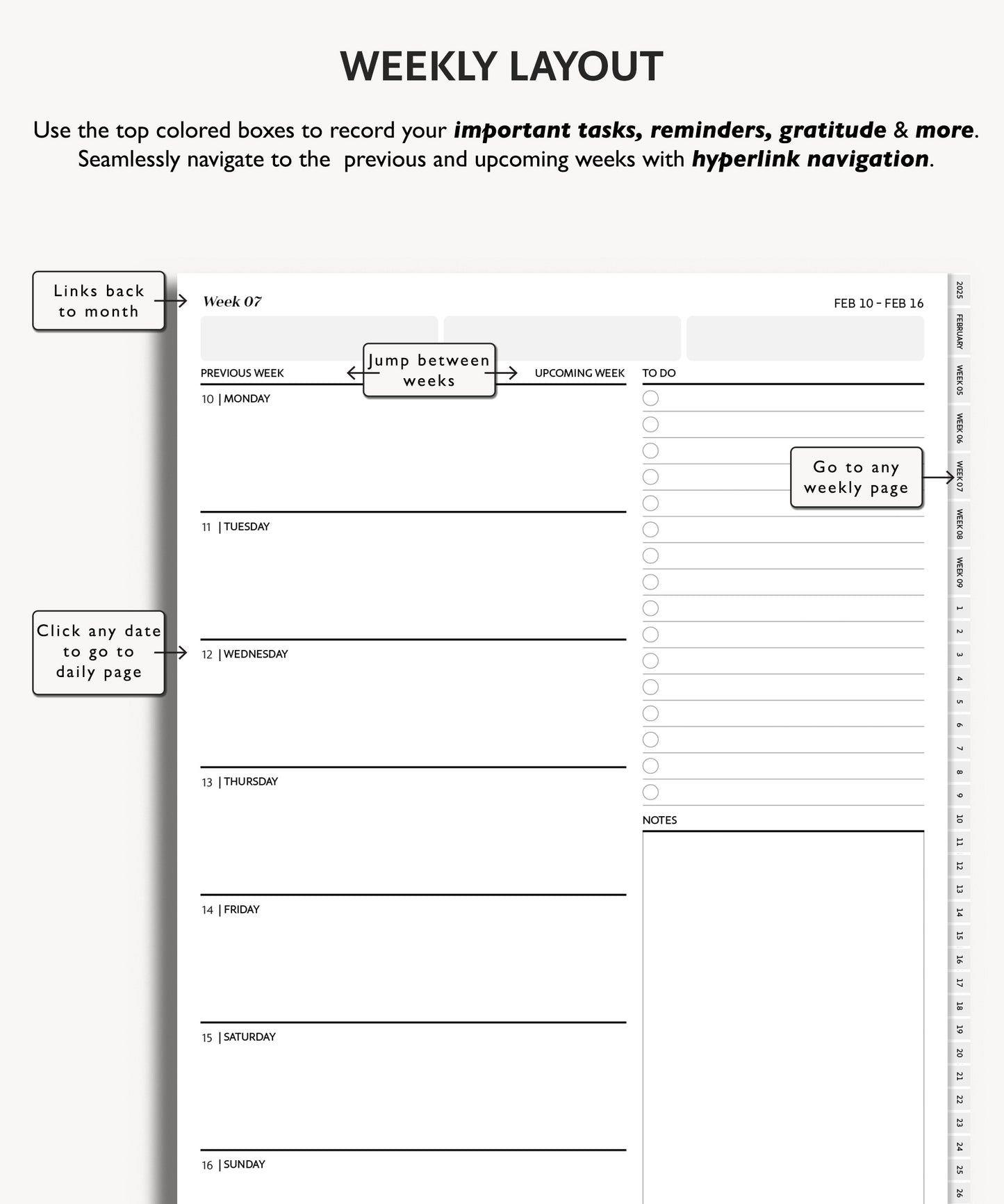 One Month Digital Planner - Minimal Collection