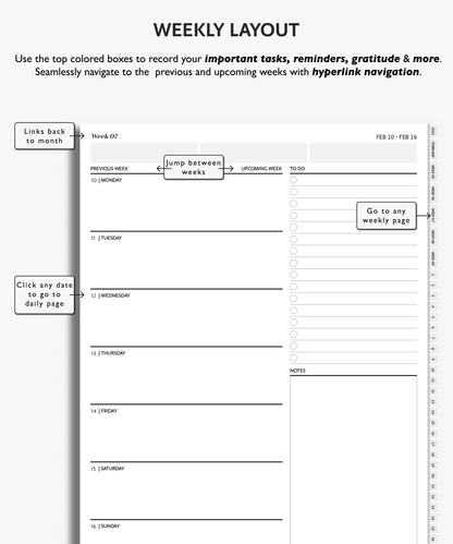 One Month Digital Planner - Minimal Collection