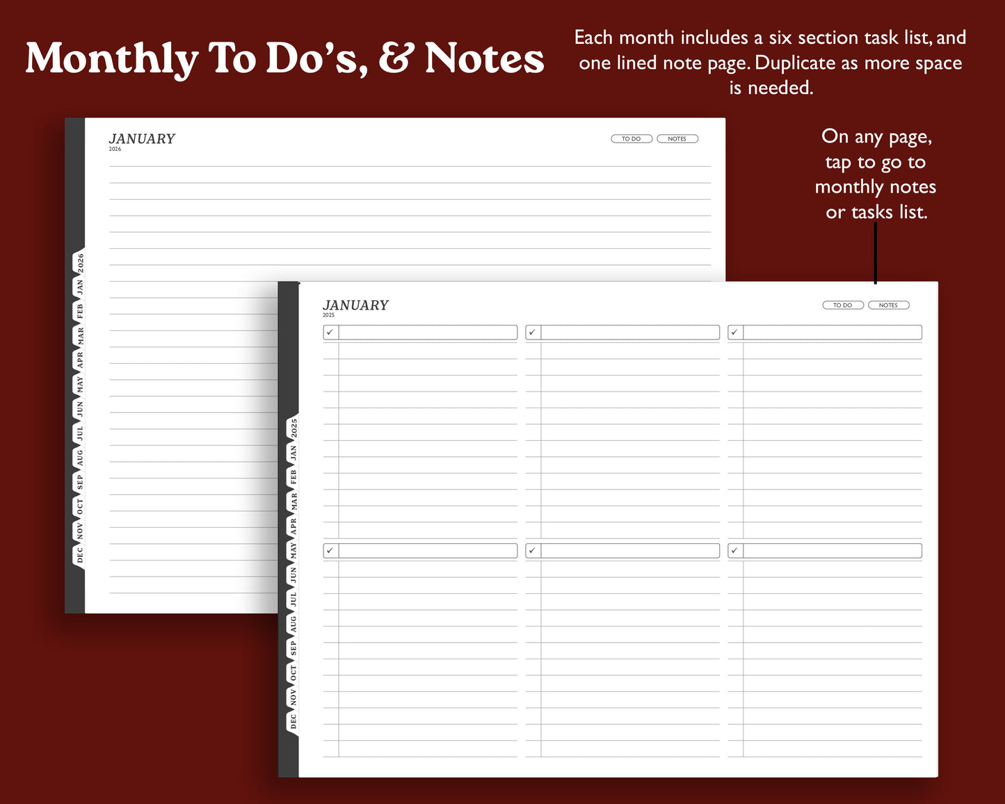 2026 Daily Digital Planner | Landscape Planner for Kindle Scribe