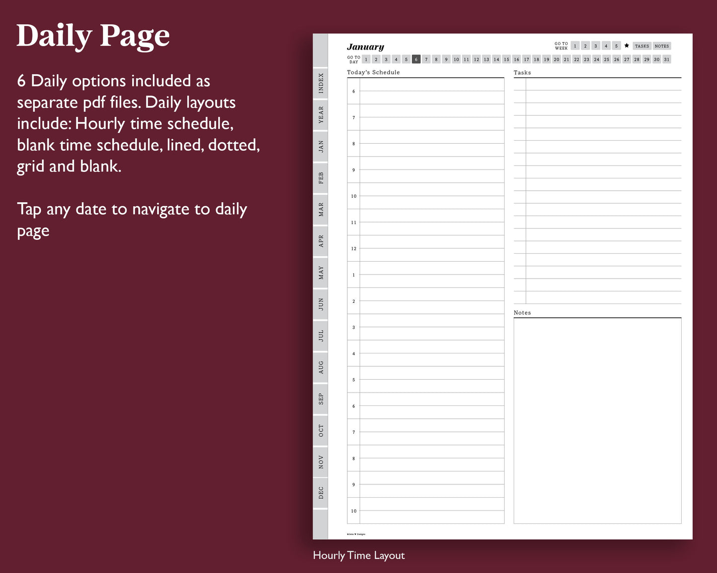 Undated Daily Agenda | for Supernote