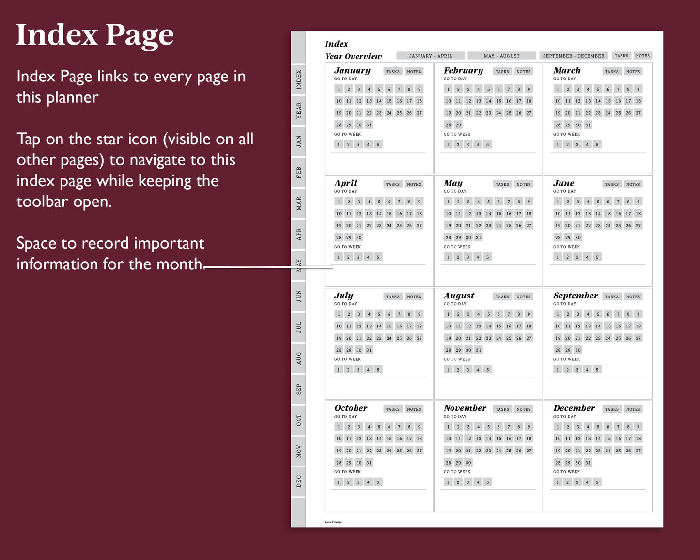 Undated Daily Agenda | for Supernote