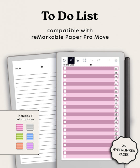 To Do List | for reMarkable Paper Pro Move