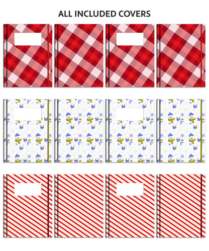 Christmas Digital Planner & Notebook Covers | 48 Plaid Covers