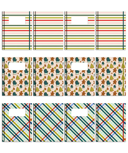 Christmas Digital Planner & Notebook Covers | 48 Plaid Covers