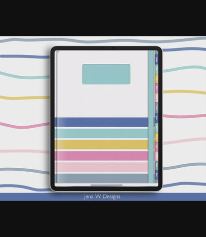 Undated Daily Planner with Colored Tabs