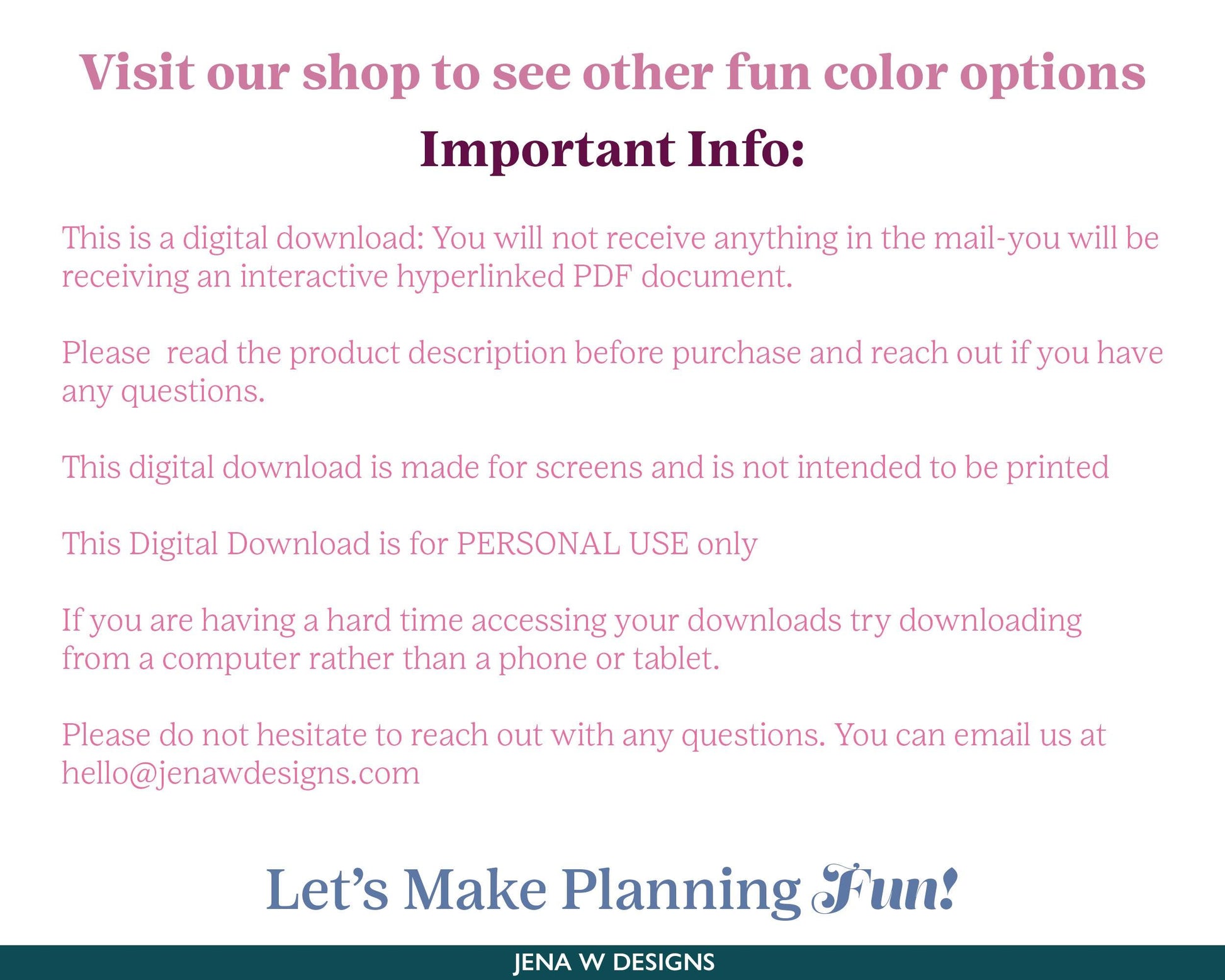 Digital Notebook | Landscape Color Pop - Jena W Designs