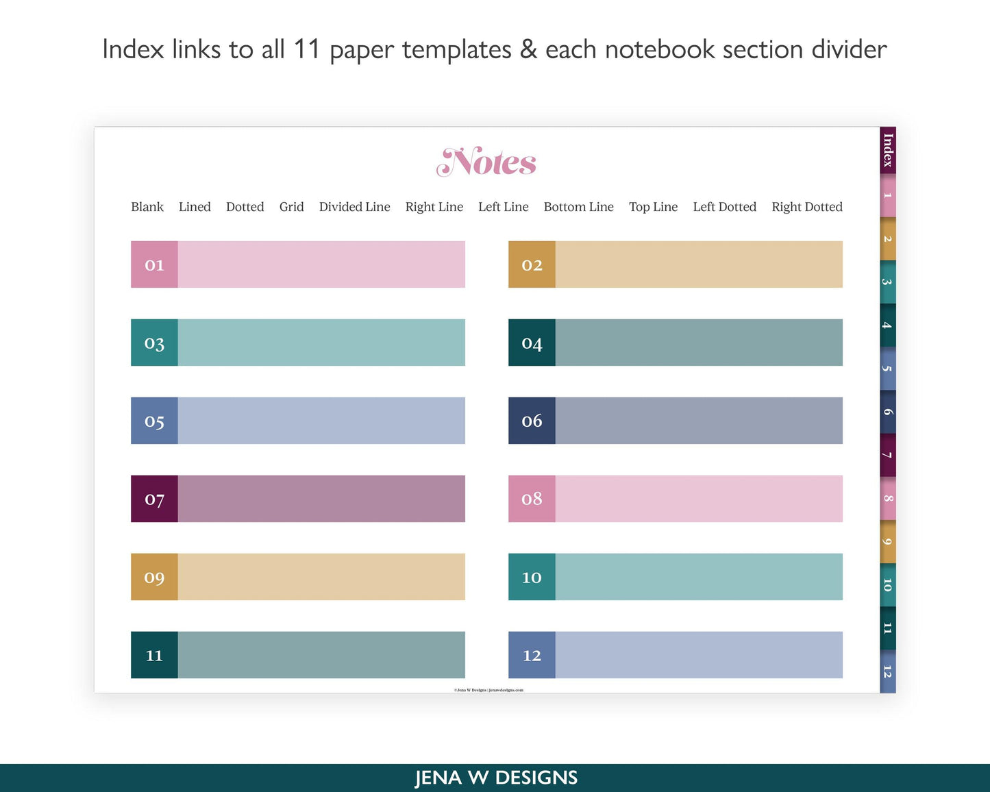 Digital Notebook | Landscape Color Pop - Jena W Designs