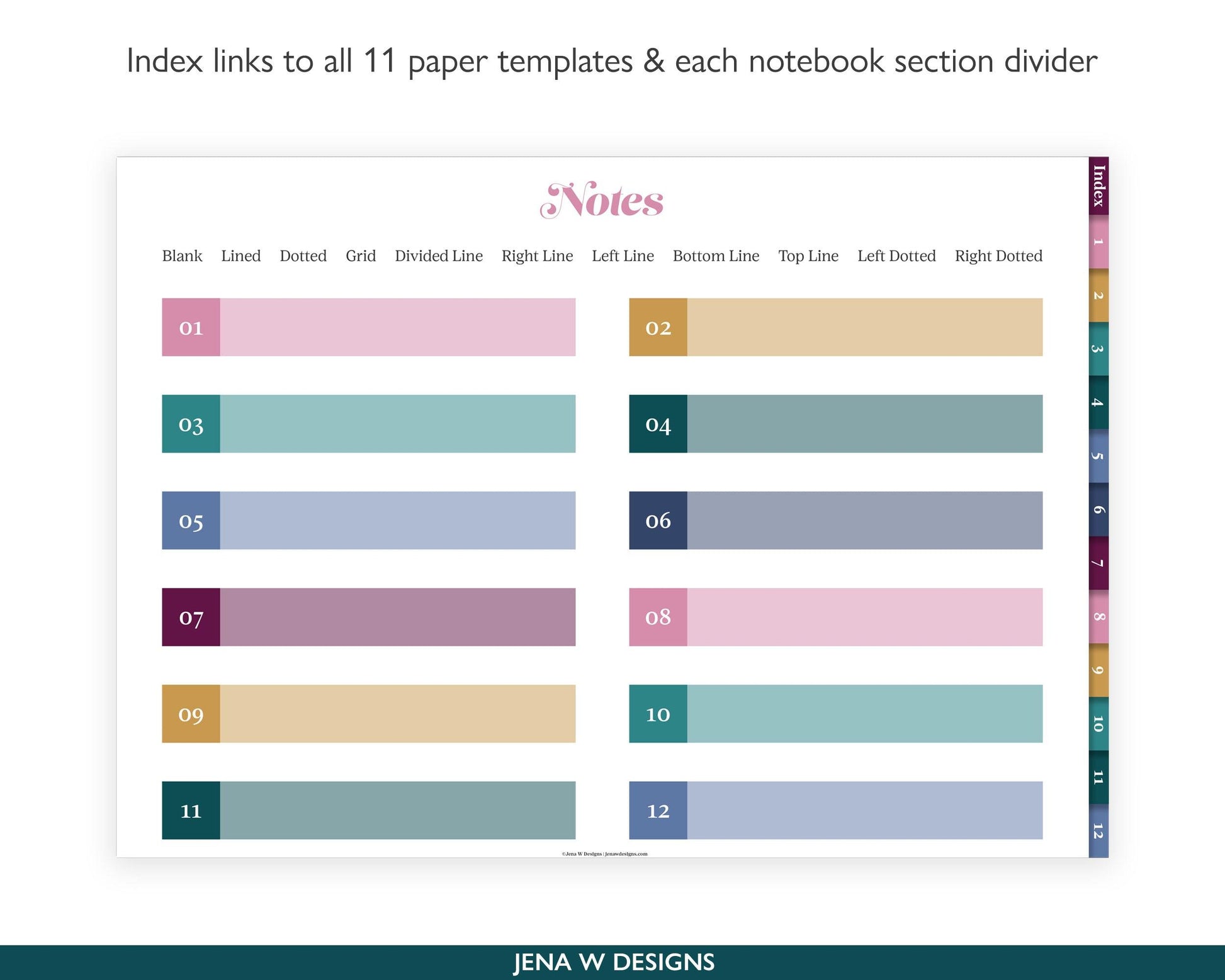 Digital Notebook | Landscape Color Pop - Jena W Designs