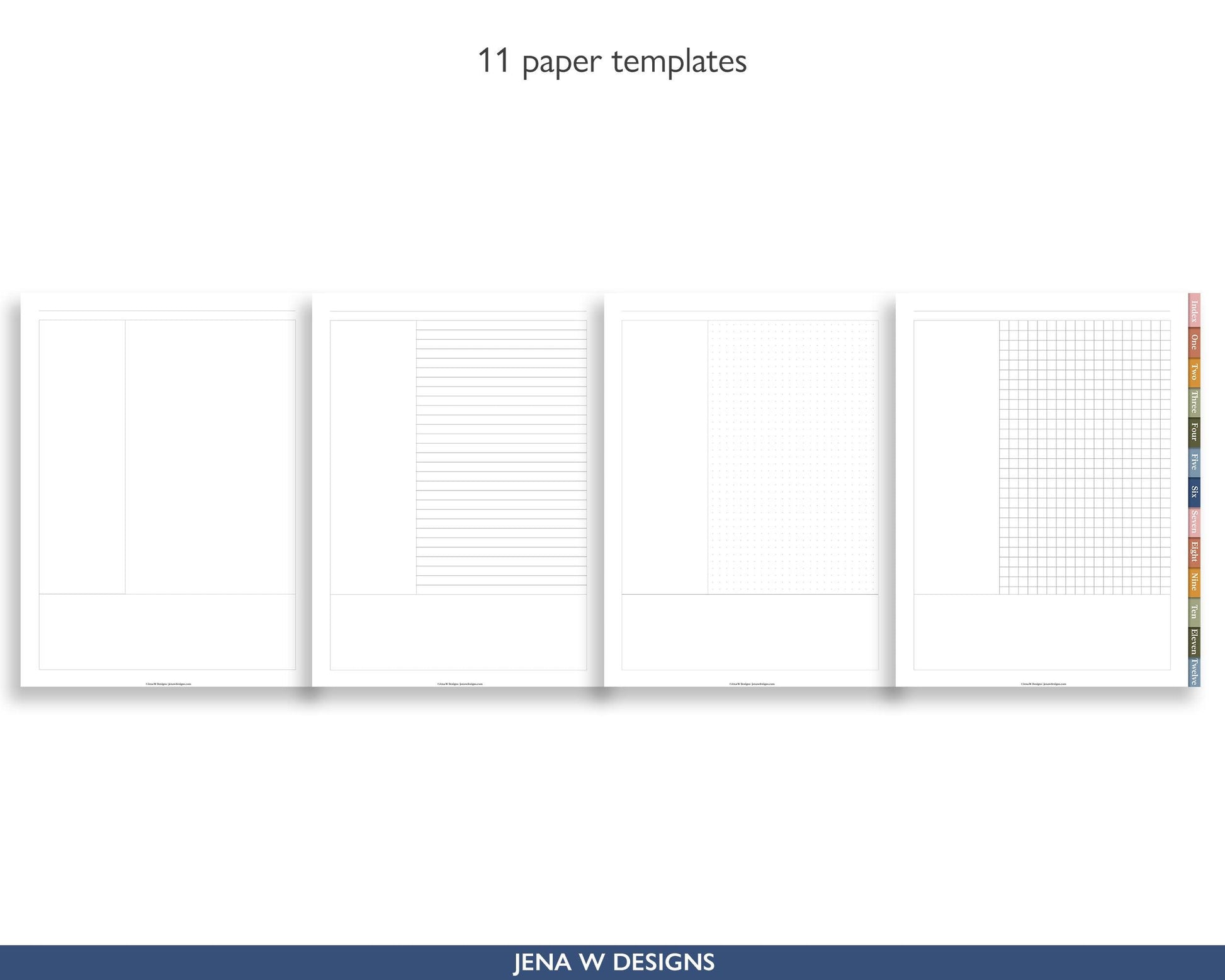 Digital Notebook | Vertical Color Pop - Jena W Designs