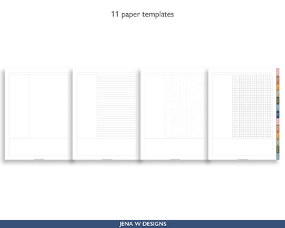 Digital Notebook | Vertical Color Pop - Jena W Designs