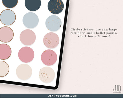 Neutral & Gold Digital Planner Stickers - Jena W Designs