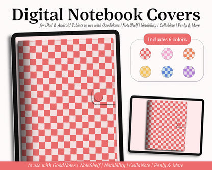 Realistic Digital Planner & Notebook Cover | 12 Covers | Portrait & Landscape