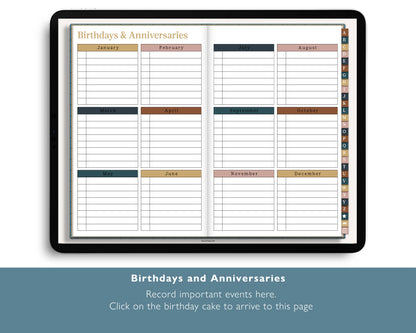 A-Z Digital Address Book | Realistic Landscape Contact Journal