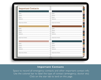 A-Z Digital Address Book | Realistic Landscape Contact Journal
