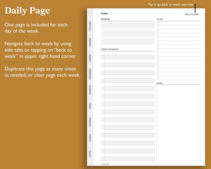Free One Week Daily Planner and Notebook | For reMarkable | E-Ink Device Compatibility Tester