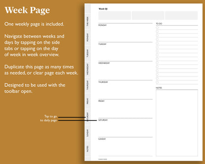Free One Week Daily Planner and Notebook | For reMarkable | E-Ink Device Compatibility Tester