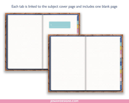 12 Subject Notebook | Landscape - Jena W Designs
