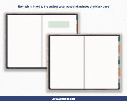 12 Subject Notebook | Landscape - Jena W Designs
