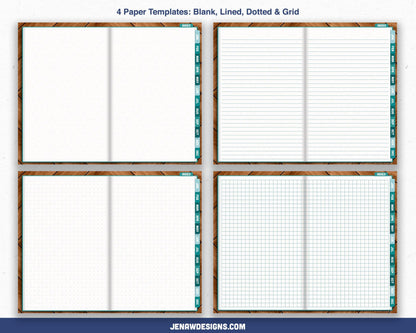 Undated Weekly Digital Planner with Flip Tabs - Jena W Designs